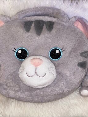 Plush Cat bag Members Mark New girls grey